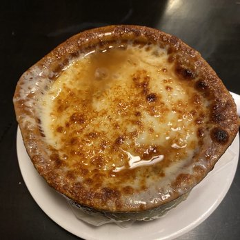 Rock Kitchen and Bar - French Onion Soup. Nice and cheesy - Burgers Near Me - East Amherst, New York Rock Kitchen and Bar - French Onion Soup. Nice and cheesy - Burgers Near Me - East Amherst, New York