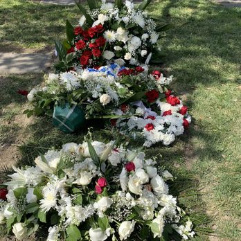 Artesia Cemetery - They arranged the flowers left behind - Funeral Services & Cemeteries Near Me - Cerritos, California