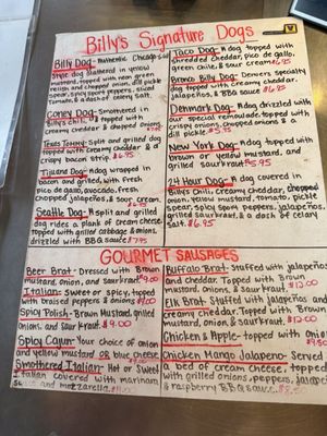 Menu photo 2 Billy's Gourmet Hot Dogs Denver, CO Menu photo 2 Billy's Gourmet Hot Dogs Denver, CO