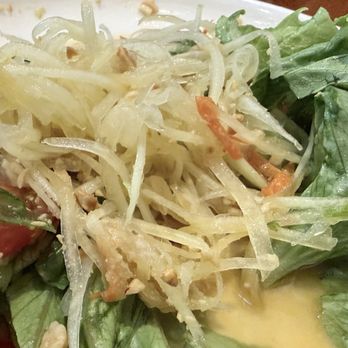 Nattha's Bann Thai Asian - Som Tam Thai / Papaya Salad (we dove into this before the picture) - Thai Near Me - Tucson, Arizona