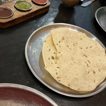 The Dhaba - Crackers with sauces. They are not always the same. I prefer the ones with the pods. They are great flavor. Both are good. - Indian Near Me - Tempe, Arizona