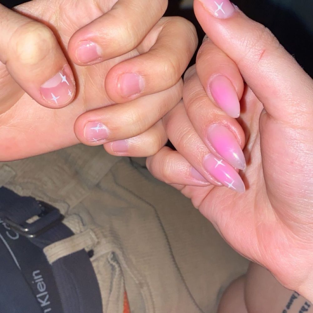 Got matching nails with my bf