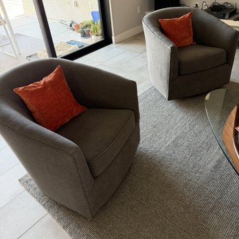 DC Custom Upholstery - Two barrel chairs - Furniture Reupholstery Near Me - Palm Springs, California DC Custom Upholstery - Two barrel chairs - Furniture Reupholstery Near Me - Palm Springs, California