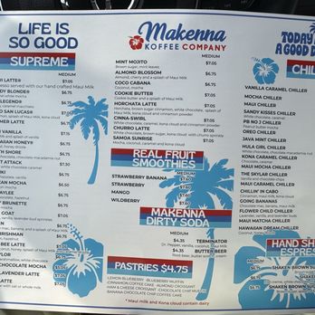 Makenna Koffee - Menu page 1 - Coffee & Tea Near Me - Orange, California Makenna Koffee - Menu page 1 - Coffee & Tea Near Me - Orange, California