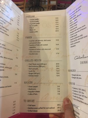 Menu photo 3 Catalonia Barcelona, B Menu photo 3 Catalonia Barcelona, B