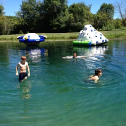 Duck Creek Campground - Swimming in the aerated pond