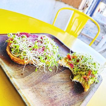 Sol Bol Acai - Horizon Toast on sourdough bread with alfalfa sprouts and salami - Acai Bowls Near Me - Visalia, California Sol Bol Acai - Horizon Toast on sourdough bread with alfalfa sprouts and salami - Acai Bowls Near Me - Visalia, California