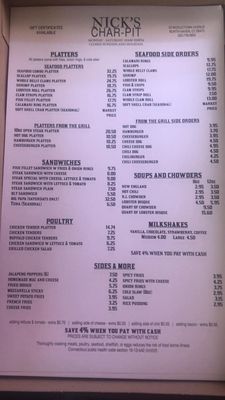 Menu photo 3 Nick's Char-Pit North Haven, CT Menu photo 3 Nick's Char-Pit North Haven, CT