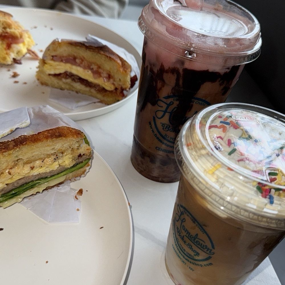 Hometown Bakeshop - Strawberry chocolate latte and cake batter latte - Bakeries Near Me - Centerport, New York