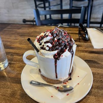 Bruncheonette - Hot chocolate topped with whipped cream and chocolate chips - Breakfast & Brunch Near Me - Spokane, Washington