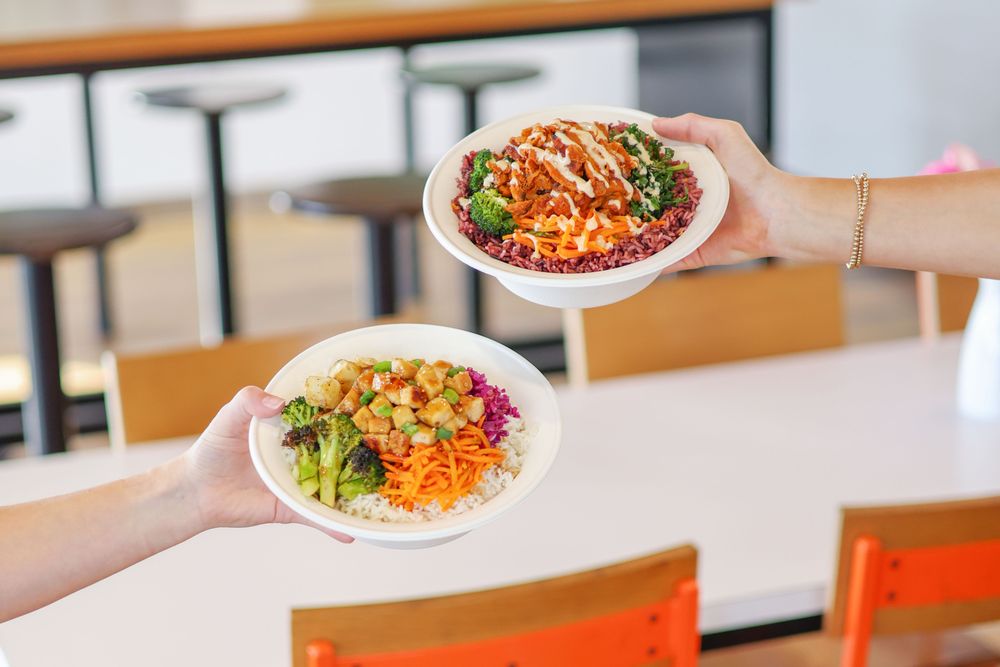 Food from BIBIBOP Asian Grill