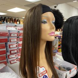 Miaa Beauty Supply - Long straight brunette synthetic wig