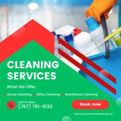 Unconventional Cleaning - Spotless Cleaning in Virginia we offer residential, warehouse cleaning etc