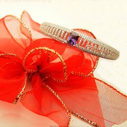 Mira's Jewelers - Sterling Silver CZ Bangle