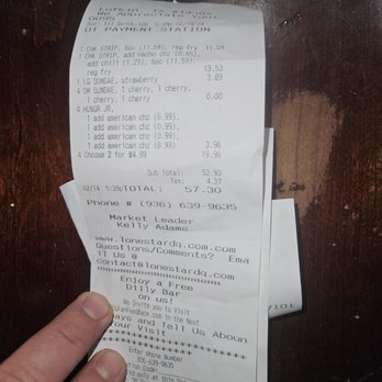 Dairy Queen - The receipt of me paying for adds cheese on my burgers and chilli cheese added to my fries - Fast Food Near Me - Lufkin, Texas Dairy Queen - The receipt of me paying for adds cheese on my burgers and chilli cheese added to my fries - Fast Food Near Me - Lufkin, Texas