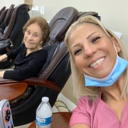 My new best sweetheart friend Vel and me Serenity having a great time getting our pedicures done!!