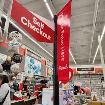 Michaels - 3 Self Checkout kiosks at the front of the store makes it convenient - Arts & Crafts Near Me - Sunnyvale, California