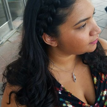 Braid & Blow - Crown braid with curls - Hair Stylists Near Me - Stockholm, Alberta