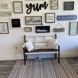 Adorable decor inside.