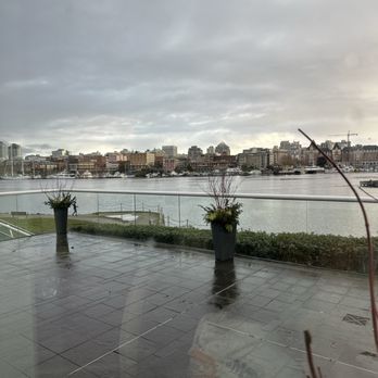Aura Waterfront Restaurant + Patio - View from our table. We can see planes landing and take off. Ferry arrives - Seafood Near Me - Victoria, British Columbia Aura Waterfront Restaurant + Patio - View from our table. We can see planes landing and take off. Ferry arrives - Seafood Near Me - Victoria, British Columbia