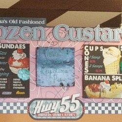 Hwy 55 Burgers Shakes & Fries - Frozen custard menu board