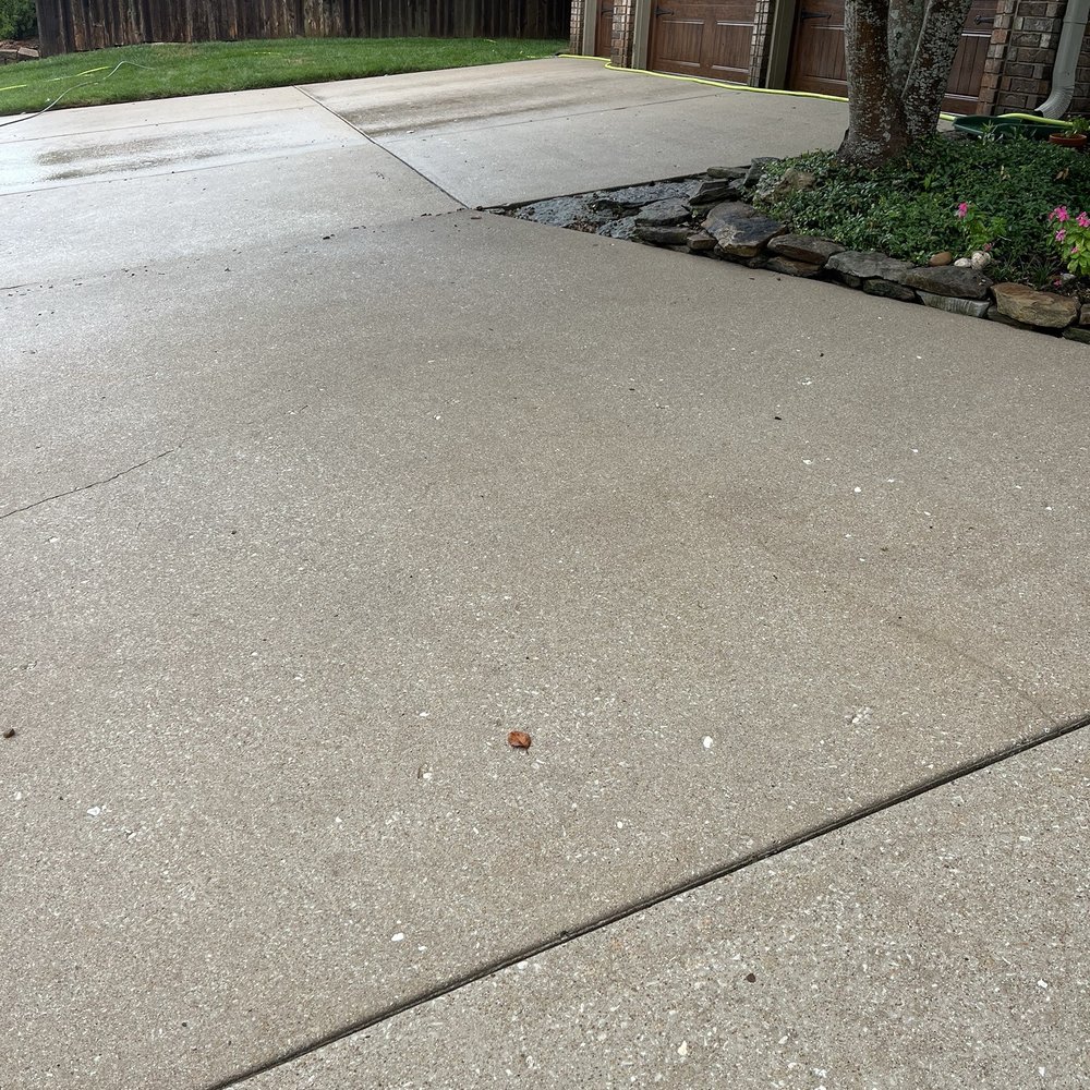 Elevated Prowash - Driveway after the detailed scrubbing from high power machinery. - Pressure Washers Near Me