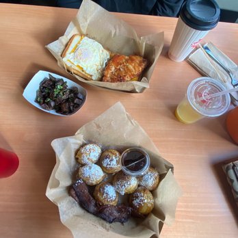 Katalina's - Original Pancake Balls and Chicken breakfast sandwich - Breakfast & Brunch Near Me - Columbus, Ohio Katalina's - Original Pancake Balls and Chicken breakfast sandwich - Breakfast & Brunch Near Me - Columbus, Ohio