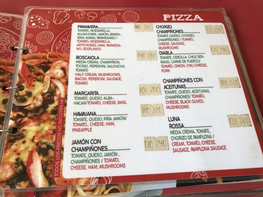 Menu photo 4 Luna Rossa Puerto Escondido, OAX
