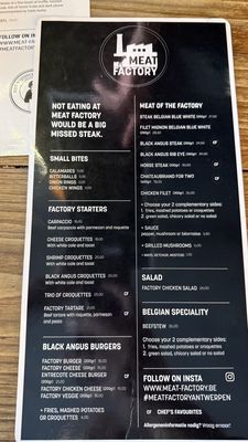 Menu photo 1 Meat Factory Antwerp, VAN