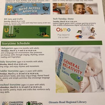 Otranto Road Library - March newsletter - Libraries Near Me - Charleston, South Carolina Otranto Road Library - March newsletter - Libraries Near Me - Charleston, South Carolina