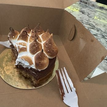 Camellias - S'mores cheesecake - I couldn't even wait and had to take a few bites - Champagne Bars Near Me - Charleston, South Carolina
