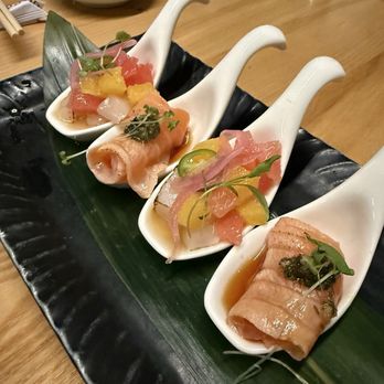 Shimogamo - Seafood ceviche spoons - Japanese Near Me - Gilbert, Arizona