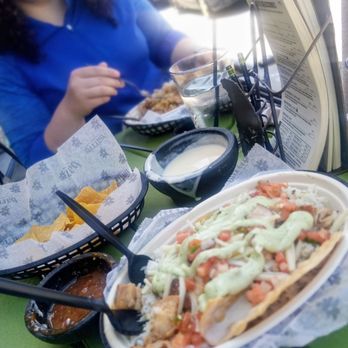 Barrio Tacos Lakewood - Chips with salsa and casso and chicken bacon ranch bowl - Bars Near Me - Lakewood, Ohio