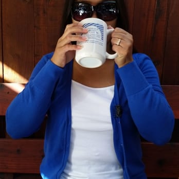 Creekside Garden Cafe - Enjoying her coffee - Breakfast & Brunch Near Me - Cambria, California Creekside Garden Cafe - Enjoying her coffee - Breakfast & Brunch Near Me - Cambria, California