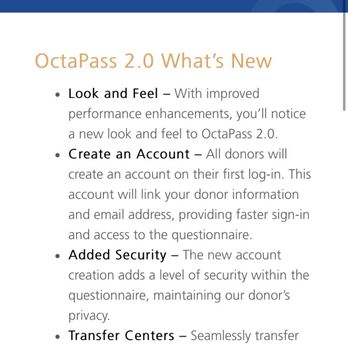 Octapharma Plasma - After your first visit go to this website and start your screening questions. - Blood & Plasma Donation Centers Near Me - Bakersfield, California Octapharma Plasma - After your first visit go to this website and start your screening questions. - Blood & Plasma Donation Centers Near Me - Bakersfield, California