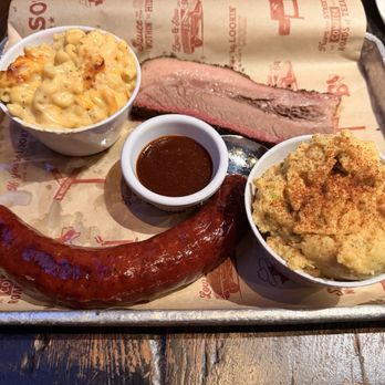 Bludso's BBQ - 2 Meats 2 Sides with Brisket and Texas Red Hot (Beef Link) - Barbeque Near Me - Los Angeles, California