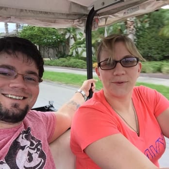 Saddlebrook Resort - Me and the wife making our way through the grounds via the golf cart. - Resorts Near Me - Wesley Chapel, Florida