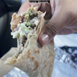 Half of a baleada. You get 2 in your order. These are "con todo". Half of a baleada. You get 2 in your order. These are "con todo".
