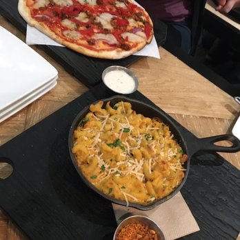Virtuous Pie - Mac n cheese with bacon bits on the side. - Pizza Near Me - Vancouver, British Columbia Virtuous Pie - Mac n cheese with bacon bits on the side. - Pizza Near Me - Vancouver, British Columbia