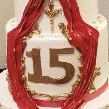 Cakes & More Bakery - Red piping looked rushed - Bakeries Near Me - San Antonio, Texas
