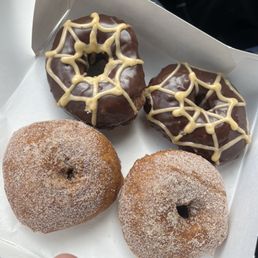 Vegan Apple cider donuts and vegan pumpkin chocolate