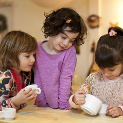 Berkeley Rose Waldorf School - There's lots of room for make believe tea in our Marigold and Buttercup preschool.