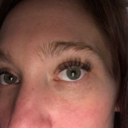 Lushious Lashes - Extreme lashes with NovaLash glue as requested personally. She's amazing! This is a classic applied set. I had some damage due to previous