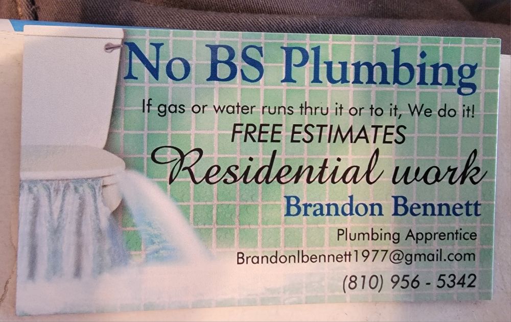Slide of No Bs plumbing