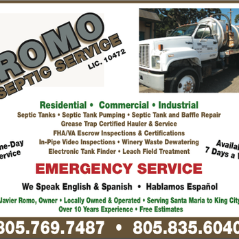 Romo Septic Service - Romo Septic Service - Septic Services Near Me - Paso Robles, California Romo Septic Service - Romo Septic Service - Septic Services Near Me - Paso Robles, California