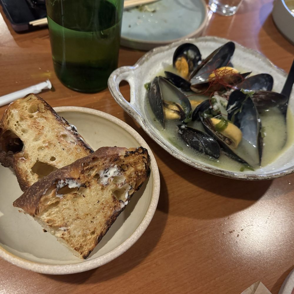 Mussel dish - broth was tasty.
