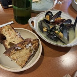 Mussel dish - broth was tasty.