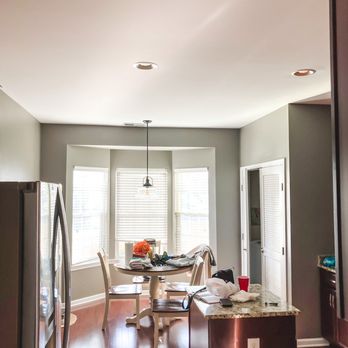 Action Jackson Home Services - Kitchen walls and ceiling painted. Walls are painted in Dovetail by (SW). - Painters Near Me Action Jackson Home Services - Kitchen walls and ceiling painted. Walls are painted in Dovetail by (SW). - Painters Near Me