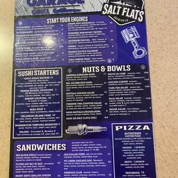 Garage Grill - Front of menu - New American Near Me - Draper, Utah Garage Grill - Front of menu - New American Near Me - Draper, Utah