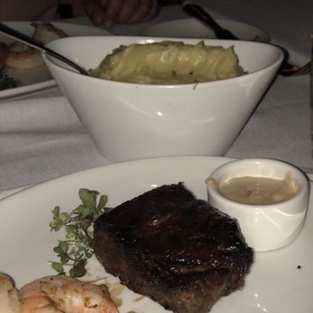 22 Bowen's - 45 day dry aged rib eye, grilled shrimp and mashed potatoes - New American Near Me - Newport, Rhode Island 22 Bowen's - 45 day dry aged rib eye, grilled shrimp and mashed potatoes - New American Near Me - Newport, Rhode Island